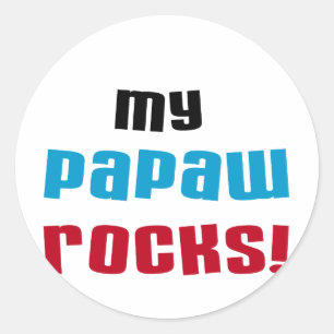 My Papaw Rocks T-shirts and Gifts Classic Round Sticker