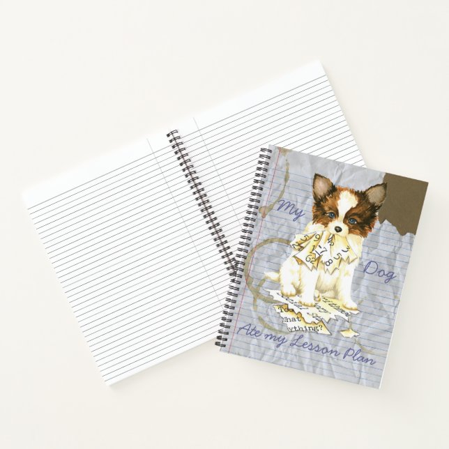My Papillon Ate My Lesson Plan Notebook (Inside)