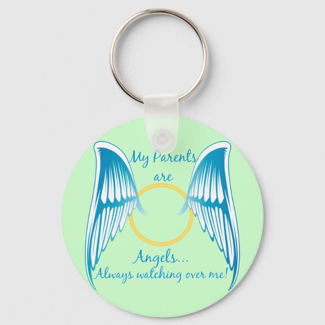 My Parents are Angels Key Ring (Front)