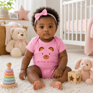 My Parents are Lucky babygirl Baby Bodysuit