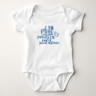 My Parents Did Not Social Distance Baby Boy Funny Bodysuit