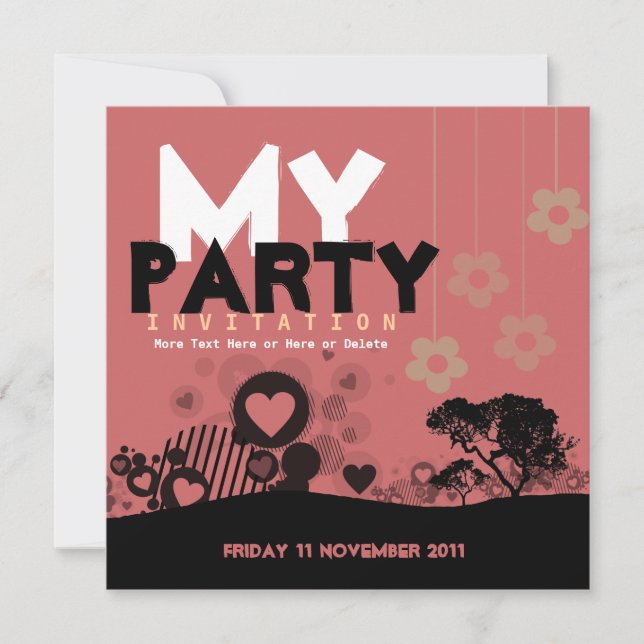 My Party Fun All Occasion Birthday Invitation (Front)