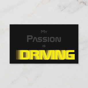 My passion is driving taxi driver cabdriver business card