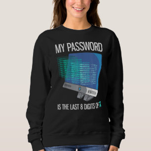 My Password Is The Last 8 Digits Of Pi Funny Progr Sweatshirt