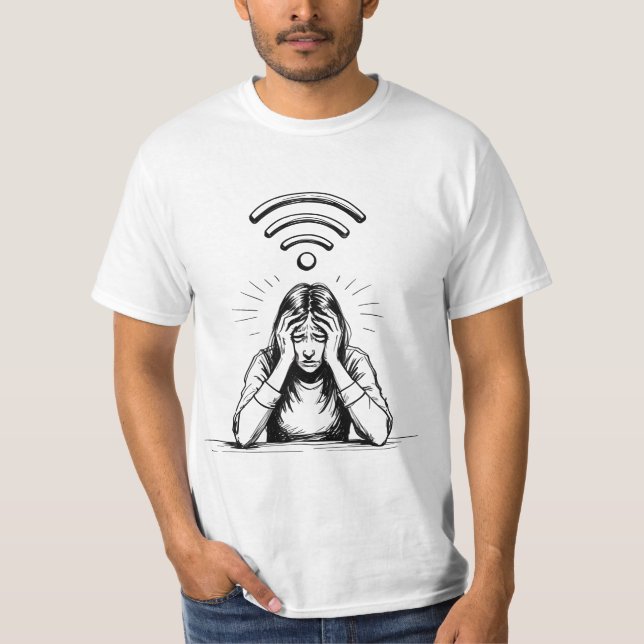My Patience is Like My WiFi… Always Dropping – Fun T-Shirt (Front)