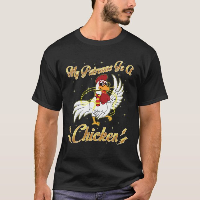 My Patronus Is A Chicken Harry Animals Potter Dad T-Shirt (Front)