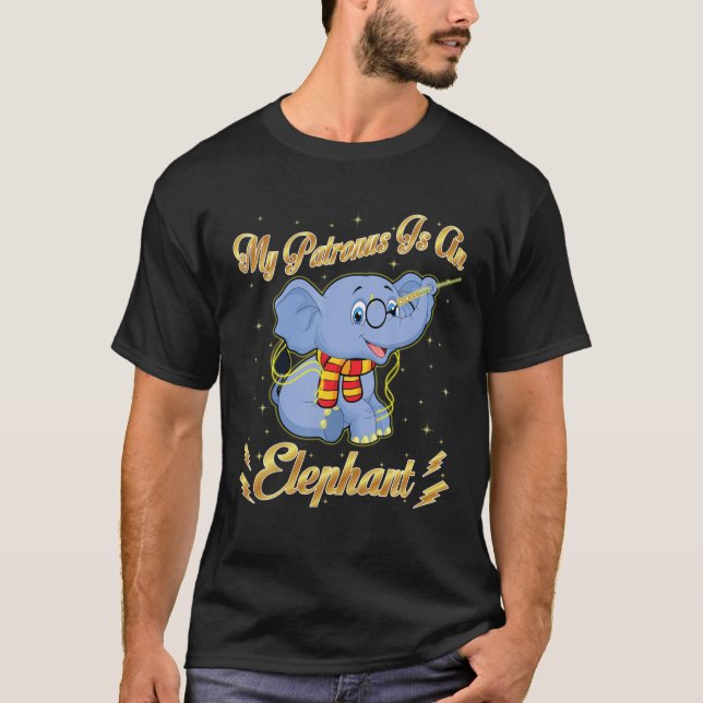 My Patronus Is An Elephant Harry Animal Potter Dad T-Shirt (Front)