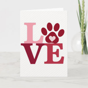 My Paw Print Love Card