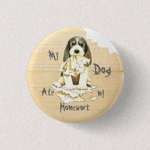 My PBGV Ate My Homework 3 Cm Round Badge