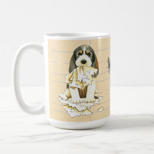 My PBGV Ate My Homework Coffee Mug (Left)