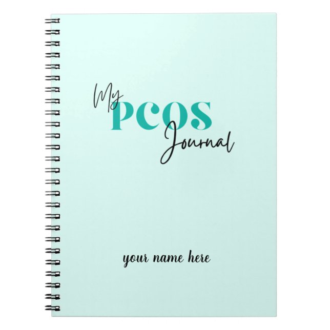My PCOS Journal Teal Polycystic Ovarian Syndrome (Front)