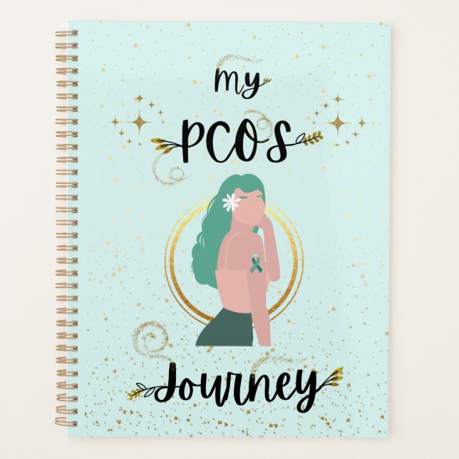 My PCOS Journey Polycystic Ovary Syndrome Teal Planner (Front)