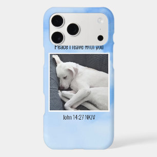 My Peace I Give You Bible Verse Dog in Blue Sky
