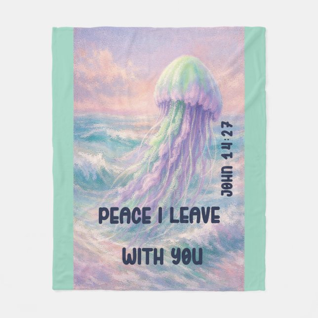 My Peace I Give You Fleece Blanket (Front)