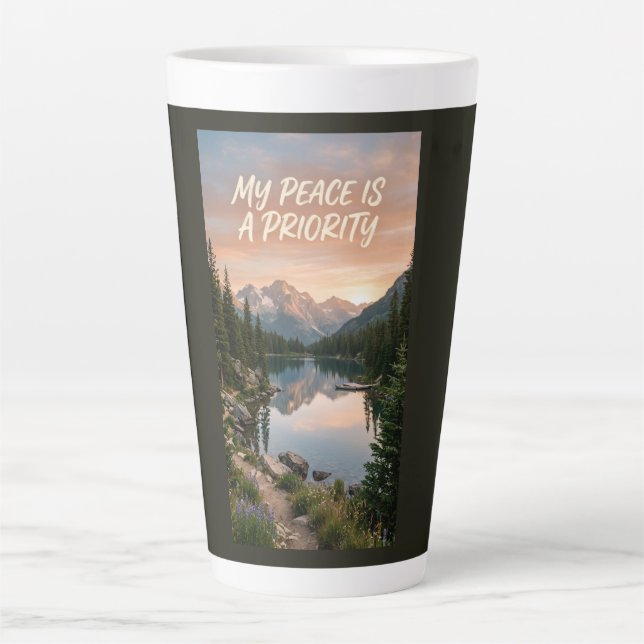 My Peace Is My Priority Latte Mug (Front)