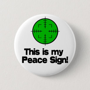 My Peace Sign! 6 Cm Round Badge