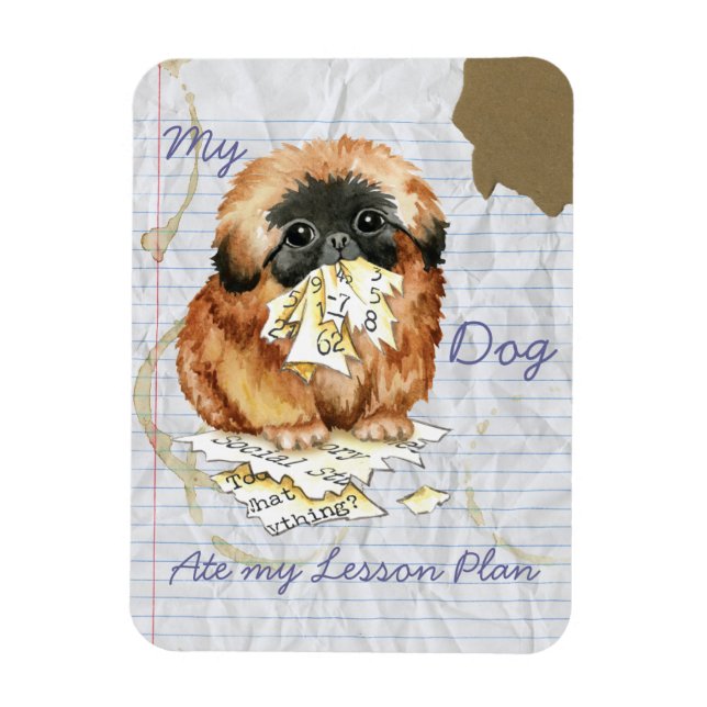 My Pekingese Ate My Lesson Plan Magnet (Vertical)
