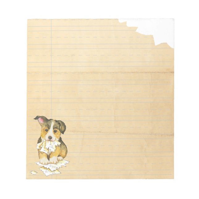 My Pembroke Welsh Corgi Ate my Homework Notepad (Front)