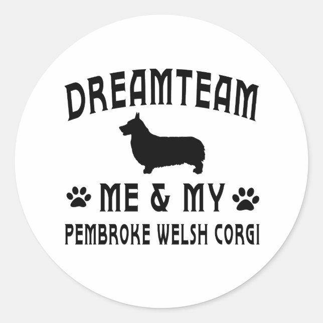 My Pembroke welsh corgi Dog Classic Round Sticker (Front)