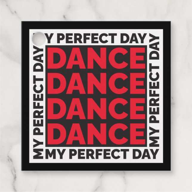 My Perfect Day Dance Favour Tags (Front)