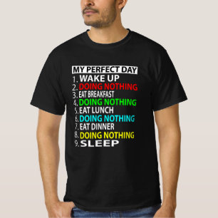 My Perfect Day  Doing Nothing  Funny Gamer Gift T-Shirt