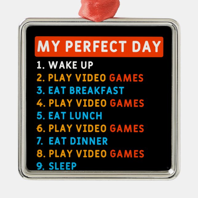My Perfect Day - Gaming Metal Tree Decoration (Front)