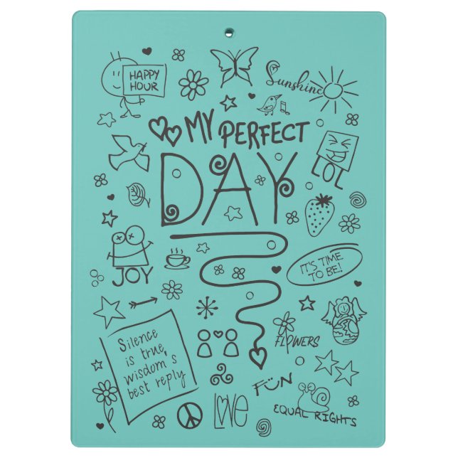 My Perfect Day - Positive Thinking 2 Clipboard (Back)