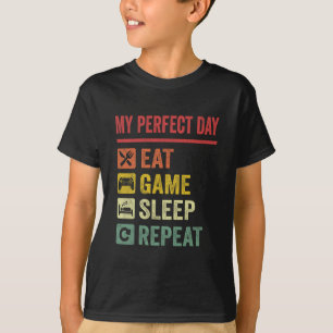 My Perfect Day Video Games Funny Cool Gamer Tee Gi