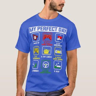 My Perfect Day Video Games Funny Cool  Gift Boys M T-Shirt