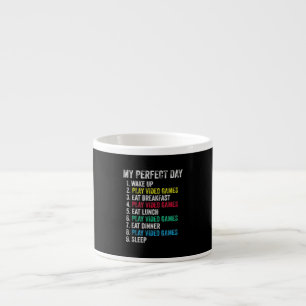 My Perfect Day Video Games Funny Grandson Gamer Espresso Cup