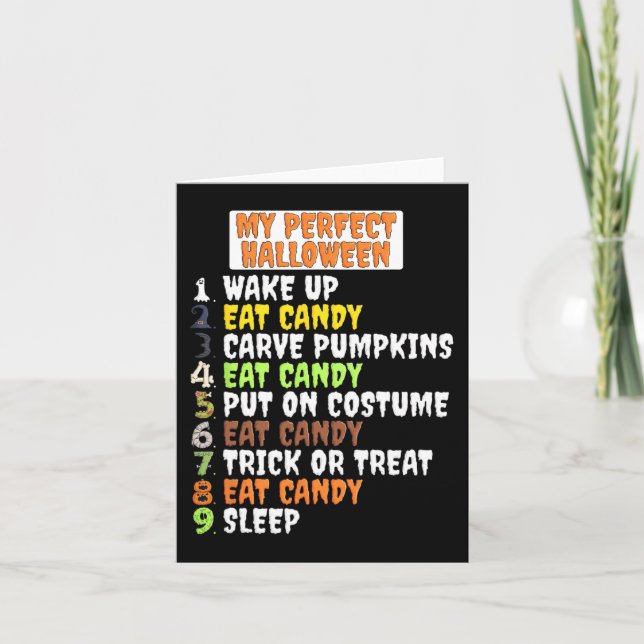 My Perfect Halloween Fun Skeleton Zombie Cool Pump Card (Front)