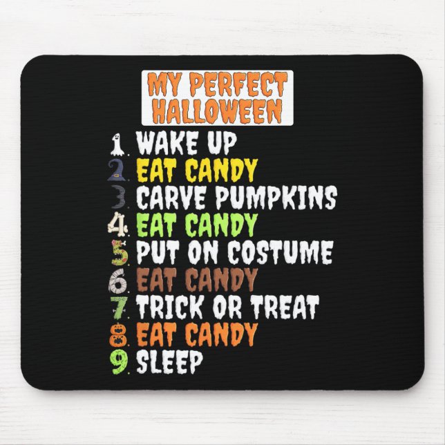 My Perfect Halloween Fun Skeleton Zombie Cool Pump Mouse Mat (Front)