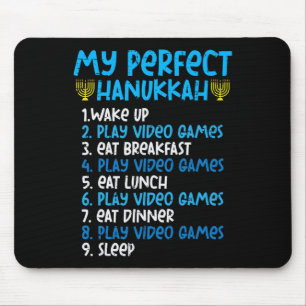 My Perfect Hanukkah Video Game Chanukah Jew Men Bo Mouse Mat