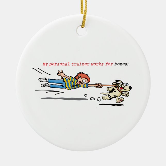 My Personal Trainer Works for Bones Ceramic Tree Decoration (Front)