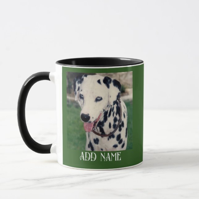 My Pet Friend Custom Photo Green Mug (Left)