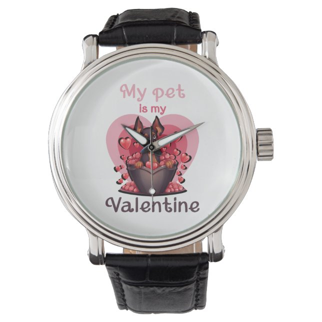 My pet is my Valentine, no 25 Classic T-Shirt Watch (Front)