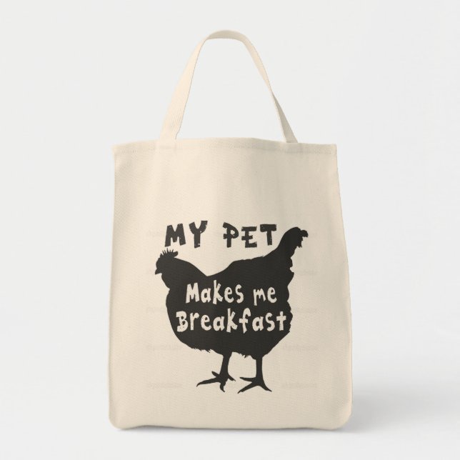 My Pet Makes Me Breakfast Tote Bag (Front)