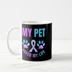 My Pet Saved My Life Emotional Support Paws Coffee Mug