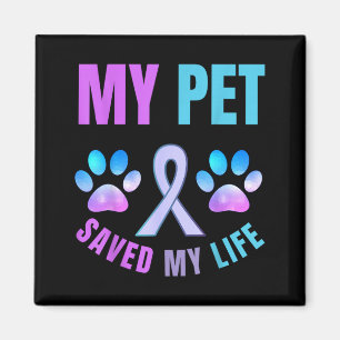 My Pet Saved My Life Emotional Support Paws Magnet
