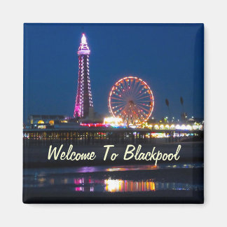 My photo of Black Pool Central Pier Lights Cushion Magnet