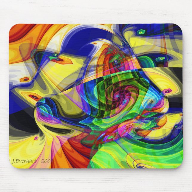 My Picaso Fractal by J.Everhart Mouse Mat (Front)