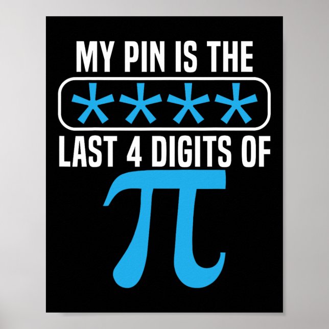 My Pin Is The Last 4 Digits Of Pi Day Math Lover M Poster (Front)