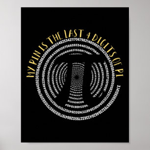 My Pin Is The Last 4 Digits Of Pi I Pi Day Fun Pun Poster