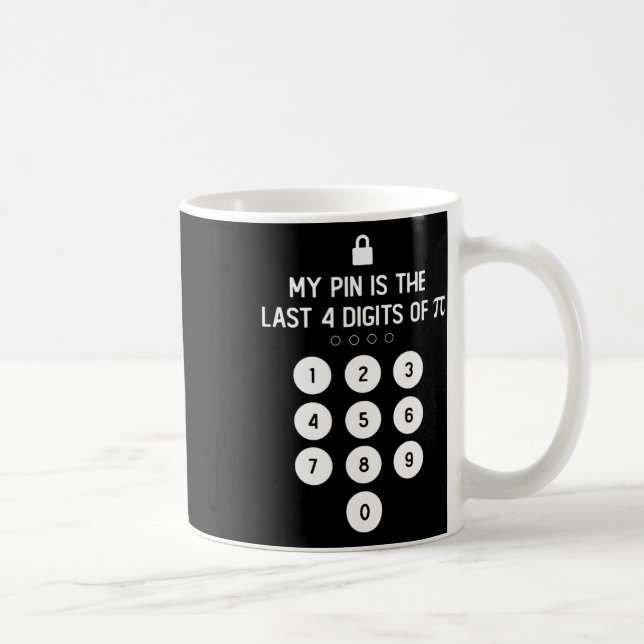 My Pin Is The Last 4 Digits Of Pi Number Symbol Pi Coffee Mug (Right)