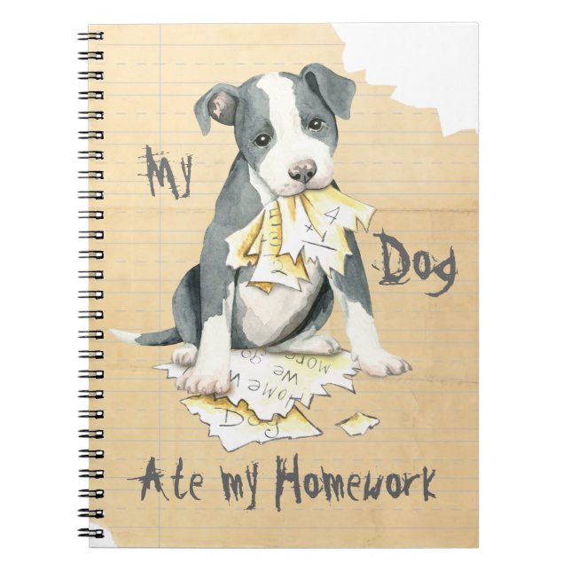My Pit Bull Ate My Homework Notebook (Front)
