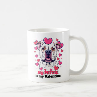 My Pitbull is My Valentine Dog Cute Funny Coffee Mug