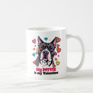 My Pitbull is My Valentine Dog Cute Funny Coffee Mug
