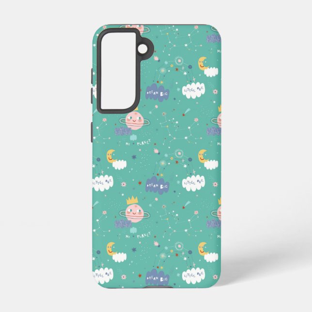 My Planet Dream Big Little One Pattern Samsung Galaxy S21 Case (Back)