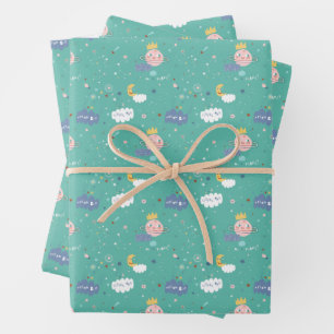 My Planet Dream Big Little One Pattern Wrapping Paper Sheet
