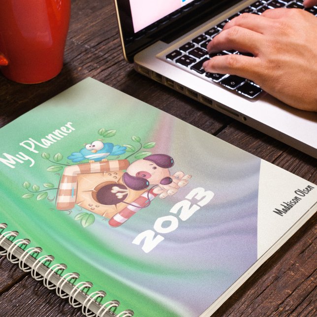 My Planner Cute Dog House on Marble with name (Creator Uploaded)